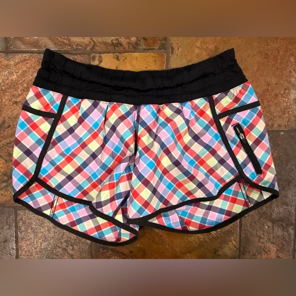 lululemon athletica Multicolor Checkered Athletic Shorts